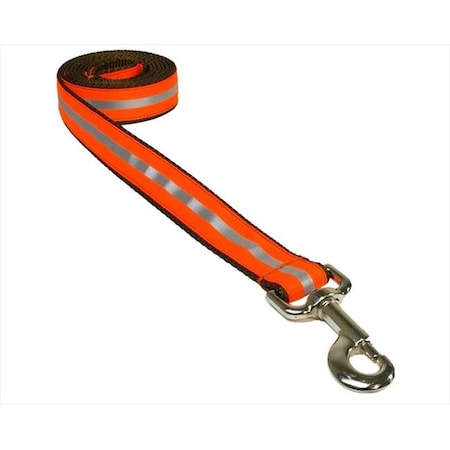 6 Ft. Reflective Dog Leash; Orange - Large
